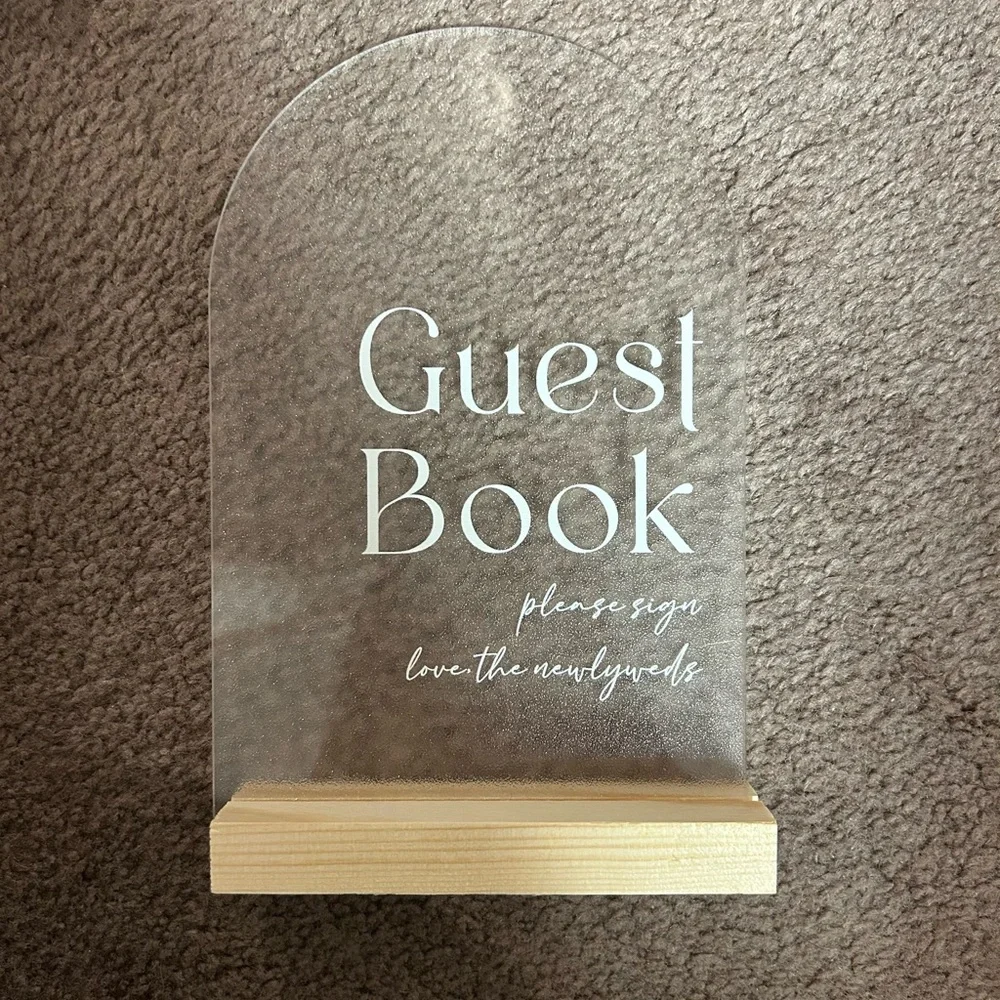 Frosted Acrylic Guest Book Sign